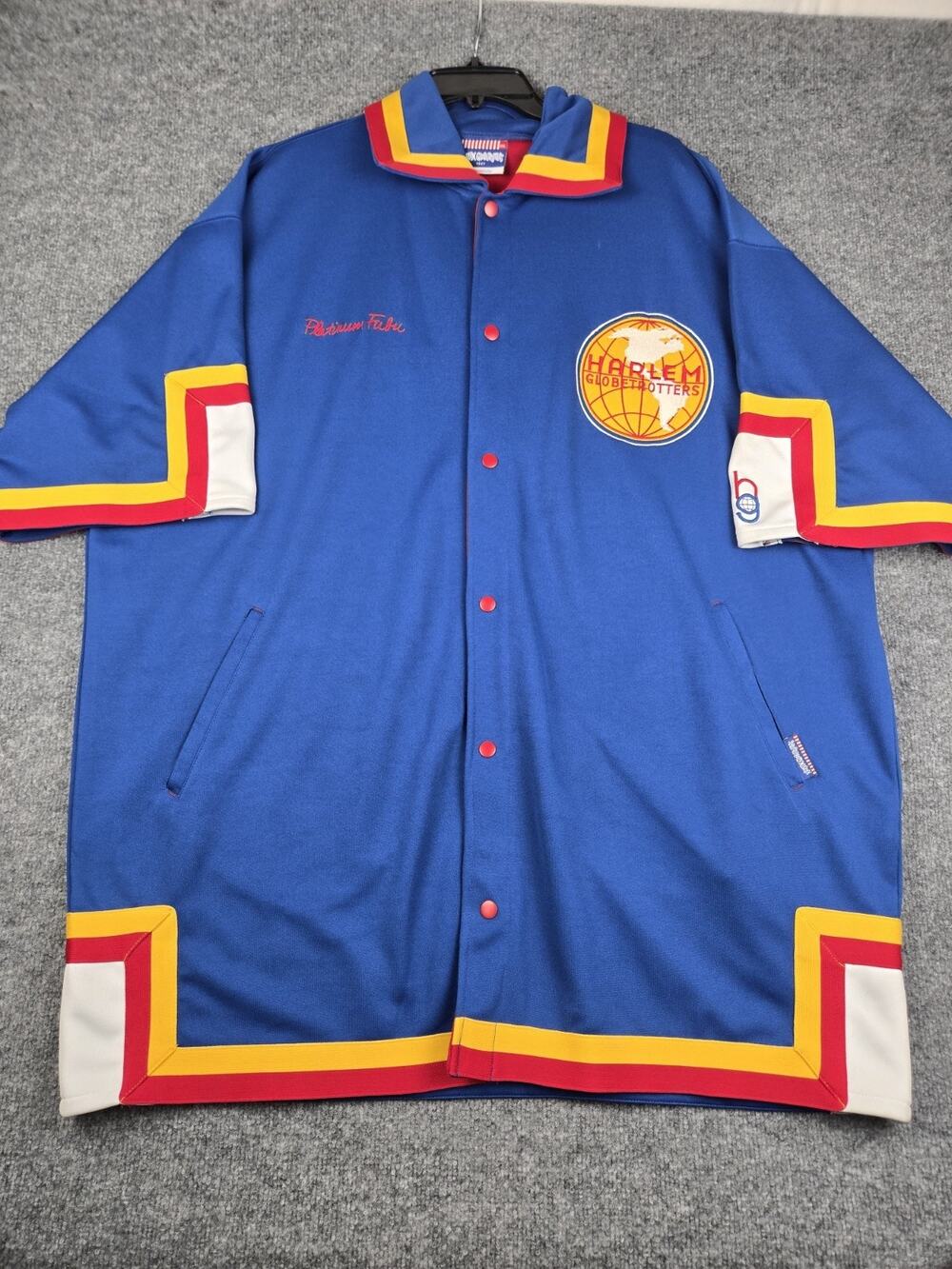 Harlem Globetrotters Jacket 3XL Breakaway Snaps Basketball Platinum Fubu #931